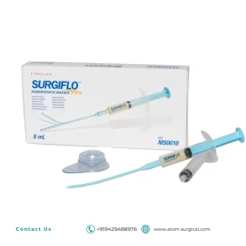 SURGIFLO Haemostatic Matrix kit components laid out