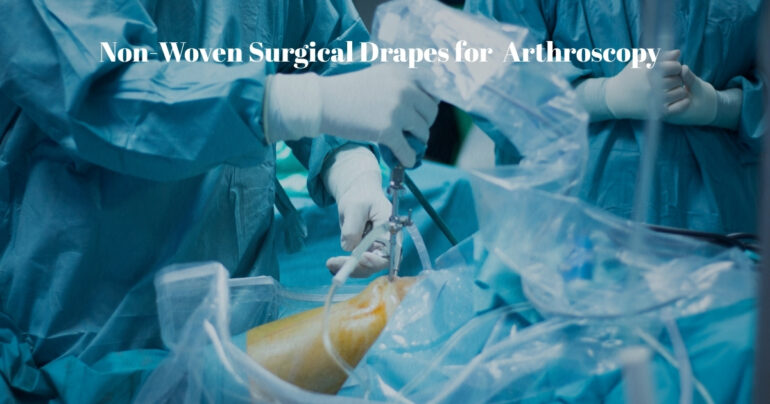 Non-woven surgical drape for shoulder arthroscopy with fluid collection pouch – Atom Surgical