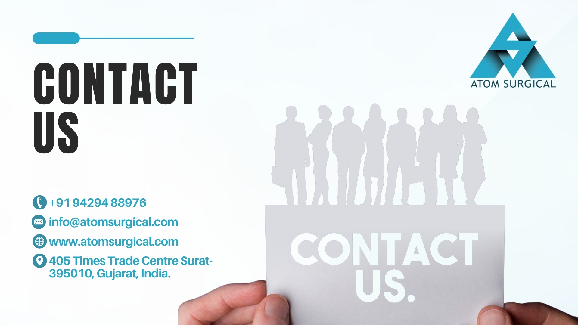 Contact Atom Surgical | Hospital Consumables Manufacturer